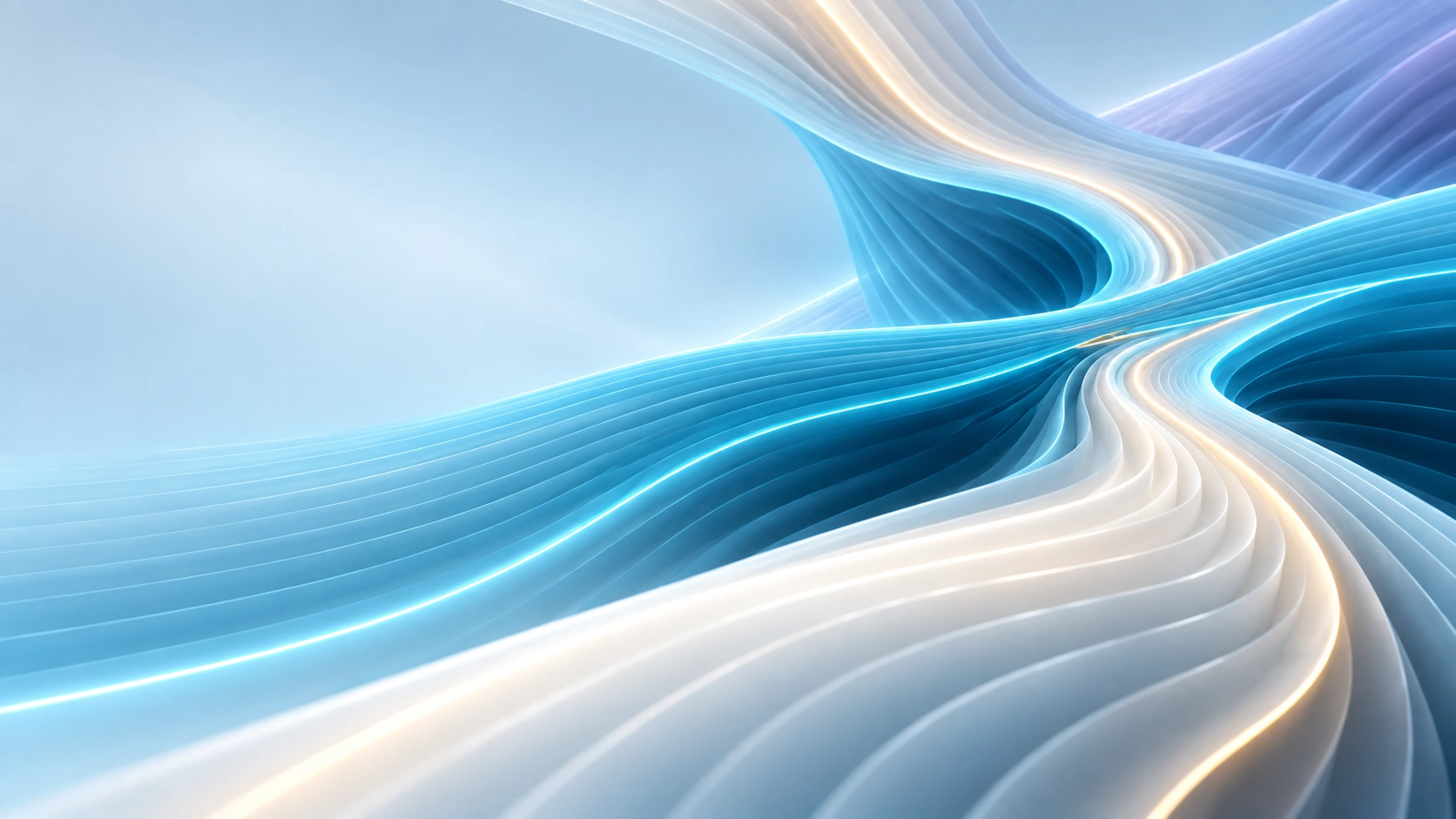 Pale blue and ivory contour bands converge through a layered open junction